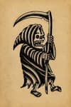 Grim tattoo flash design